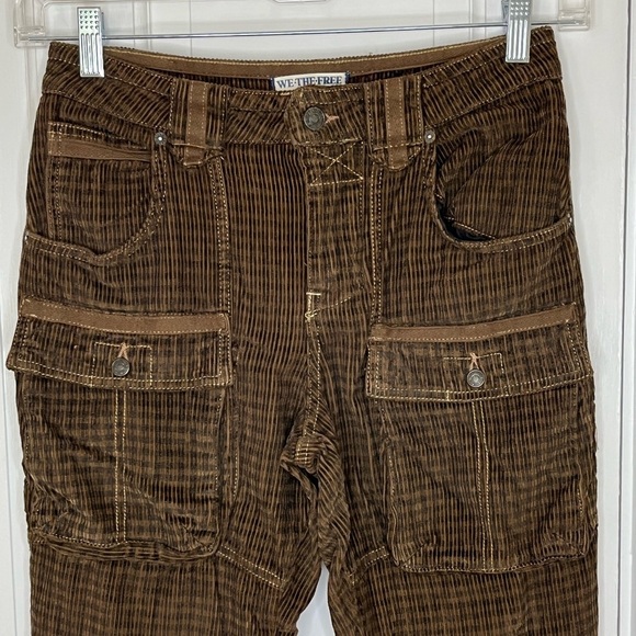 WE THE FREE PEOPLE Sz 24 THE LONDON CALLING SLOUCHY CORD PANTS SANDSTONE New - Picture 4 of 16